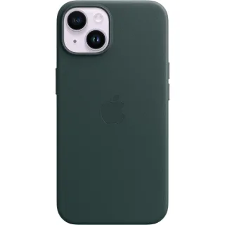 Apple iPhone 14 Leder Case mit MagSafe - Waldgrün ???????
