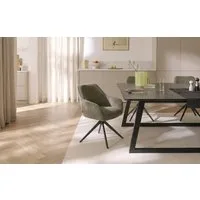 B&D home Polsterstuhl ARVIT (1 St), mit Armlehnen, Taschenfederkern-Sitz, Metallgestell 360° drehbar