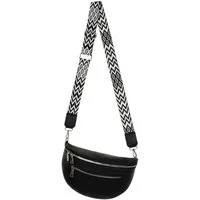 EAAKIE Gürteltasche Bauchtasche Umhängetasche Crossbody-Bag Kunstleder Italy-Design, als Schultertasche, CrossOver, Umhängetasche tragbar