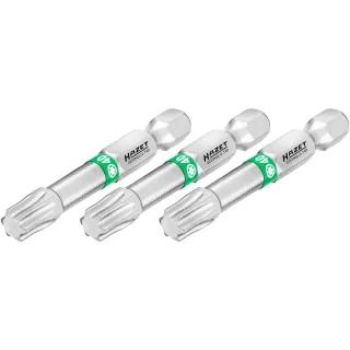 HAZET Bit Sechskant 6,3 (1/4 Zoll) Innen TORX Profil 3 Stück - 2223NSLG-T40/3