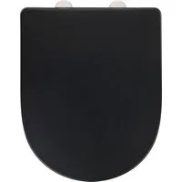 WENKO WC-Sitz Exclusive Nr. 3, schwarz, aus antibakteriellem Duroplast