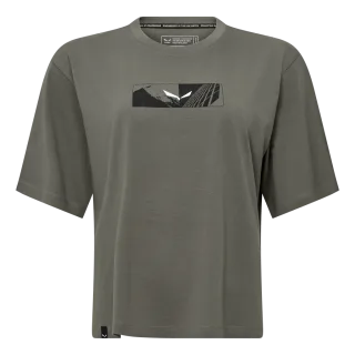SALEWA - Eagle Hybrid Loose T-Shirt Damen - Grün (Gr.38)