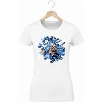 Banco T-Shirt Damen Chic Girl Print Baumwolle Rundhals Casual Style Damen Oberteil Chic Girl Print Baumwolle Rundhals Casual Stylelook