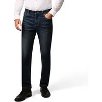 Hirschthal Regular-fit-Jeans Herren Jeans Dunkelblaue Denim Jeans im modernen Regular Fit mit Stretch