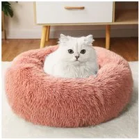 CALIYO Tierbett Tierbetten, Katzenbett waschbar Flauschiges Hundebett 50/60/70/100 cm, für Katzen und kleine Hunde, plüsch Katzenkissen rund