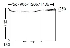 Burgbad Spiegelschrank Sinea 3.0Lack Hochglanz 800x756x250 Schwarz Hochglanz, SHFD075RF7359 SHFD075RF7359