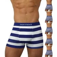 normani Retro Boxer 6 Stück Retro Boxershorts aus Baumwolle Unterhose aus atmungsaktiver Baumwolle