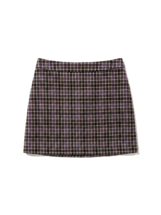 des petits hauts - Karierter Minirock braun/lila - Gr. - 1