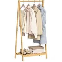 EUGAD Kleiderständer, mit Kleiderstange, Ablagefläche, offene Garderobe