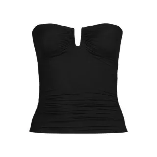 Bandeau-Tankini-Top Slender in Lang-Größe, Damen,  Grün, Elasthan/Nylon-Mischung, by Lands' End