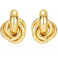 ROUGEMONT Paar Ohrstecker Knoten Damen Ohrstecker 18K Vergoldung Hypoallergen -Wasserfest, Hypoalölergen für empfindliche Haut