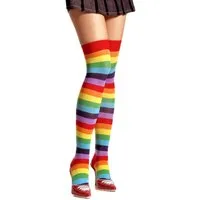 Leg Avenue Overknees Regenbogen Strümpfe