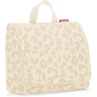 REISENTHEL® Kulturbeutel TOILETBAG XL, 4 Liter, Beige, Creme, Polyester, Haken zum Aufhängen, Spiegel im Inneren, Wasserabweisend
