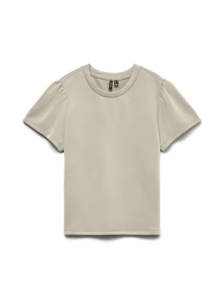VERO MODA - VMELLA SS O-NCK TOP JRS Oatmeal - Gr. - S