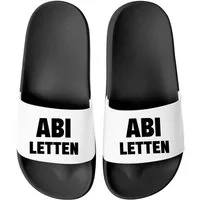 MoonWorks Badeschlappen Damen Abiletten - Abitur Geschenke Schulabschluss Abi - Badesandale