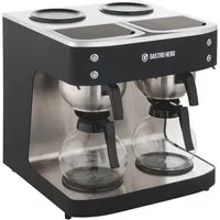 GastroHero Filterkaffeemaschine Filterkaffeemaschine – 2x 2 Liter - Gastronomie & Büro, Klassische Filterzubereitung, robuste Kunststoff-Steuereinheit