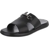 Coolwalk Herren Pantolette mit Metall-Detail, Sommerkomfort Sandale (91917980) Flach Sandalen in Schwarz
