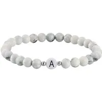 Kim Johanson Armband Armschmuck aus Howlith, in weiß, mit Buchstabe