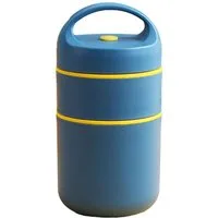 Zaewry Thermobehälter Edelstahl Lunchbox to go – Warmhaltebehälter Edelstahl, Edelstahl, Auslaufsicherer Lunchbox - Vielseitiger Müsli to go Becher