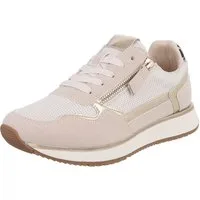 Ital-Design Damen Sneaker mit Mesh-Obermaterial und eleganten Details Sneaker (91261489) Keilabsatz/Wedge Sneakers Low in Beige