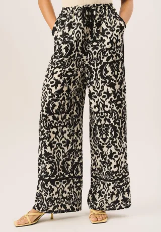 Hose mit weitem Bein und Ikat-Druck