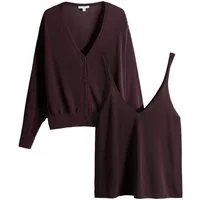 The Set Cardigan The Set Strickjacke und Trägertop, 2er-Pack (2-tlg)