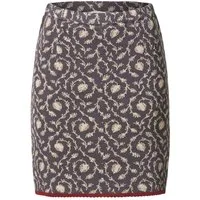 Himalaya Clothing Strickrock Eleganter Rock Damen mit edlem Rankenmuster aus reiner Bio-Baumwolle Minirock mit elastischem Bund für höchsten Komfort