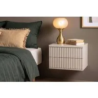 KONSIMO® Nachttisch RECTUS II hängender Nachttisch, 2 Nachtkommoden im Set, kaschmirfarben (2-St), geriffelte Fronten, Push-to-Open-Funktion, Breite 40 cm