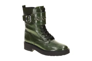 Gabor 71.781 Damenstiefel Gr?n Bottle Lack Leder Best Fitting