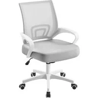 Yaheetech Bürostuhl Höhenverstellbarer Drehstuhl mit Schaukelfunktion, ergonomischer Schreibtischstuhl Arbeitsstuhl mit Netzrückenlehne