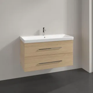 Villeroy und Boch Avento Waschtisch-Unterschrank A89200VJ 98 x 51,4 x 45,2 cm, 2 Auszüge, wandhängend, Nordic Oak