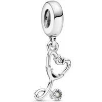 Pandora Kettenanhänger Pandora Stethoskop Herz Charm-Anhänger 799072C01 Anhänger