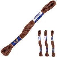 maDDma 3 Docken Stickgarn / Sticktwist Stickgarn, 8 m, 7892 schokoladenfarben