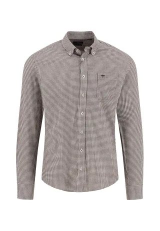FYNCH-HATTON - Flannel Vichy Check, B.D., 1/1 dark chocolate - Gr. - XL