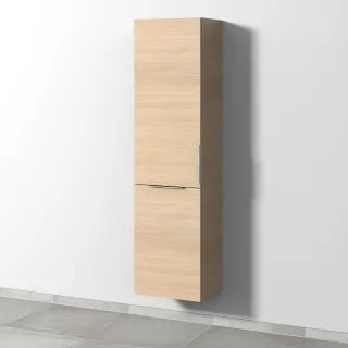 Sanipa 3way Stauraumschrank mit 1 Tür und 1 Wäschekorbklappe, Eiche-Nordic UM18448