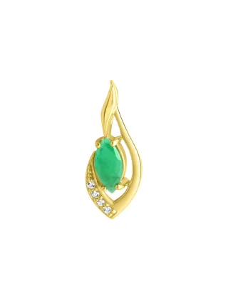 Fascination by Ellen K. Anhänger 585/- Gelbgold mit Smaragd Weißtopas