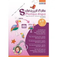 Glorex Dekorationsfolie GLOREX Schrumpffolie transparent 5 Bogen