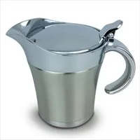 Gravidus Sauciere Thermo-Sauciere Einhand Soßenkanne mit ca. 400 ml aus Edelstahl