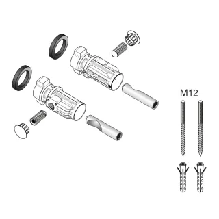 LAUFEN Bodenbefestigung M12 f. Waschtisch freist., Kartell H811331, H8928360000001 H8928360000001