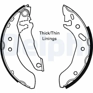 Delphi Bremsbacken hinten Ford Escort Orion LS1616