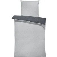 One Home Bettwäsche Wende Melange, Flanell, 2 teilig, meliert, Baumwolle kuschelig warm weich Biber Winter