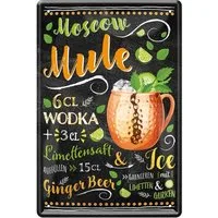 WOGEKA ART Metallbild Moscow Mule - Cocktail Wodka - 20 x 30 cm Retro Blechschild Bar