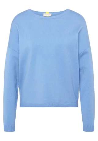 CARTOON - Strickpullover blue/yellow - Gr. - 38