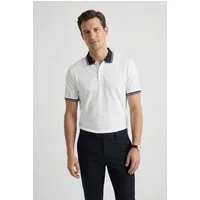 OLYMP Poloshirt Casual farbliche Kontrast-Details
