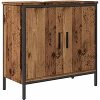vidaXL Badezimmerspiegelschrank Waschbeckenunterschrank Altholz-Optik 60x30x60 cm Holzwerkstoff (1-St)