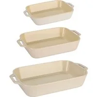 Staub Auflaufform Ofenformenset 3-tlg. Keramik, rechteckig, Keramik