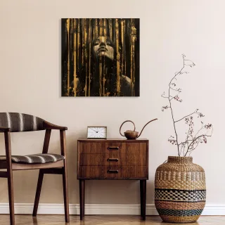 queence Acrylglasbild "Frau in Gold" Abstrakt  Abstrakte  Bilder von Frauen  Erotische Bilder  Formen  Gemälde  Kunst  Person 1 Stk. tlg. HD Premium Kunstdruck in Galeriequalität