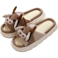 Corimori Flauschige Kuh Pantoffeln im MuhKuh-Design Plüsch Hausschuhe (Packung, Geschenk) lustige Plüsch Slipper für Kinder und Erwachsene, EU Größe 38-39