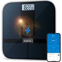 RENPHO Körper-Analyse-Waage Elis Solar 2 Smart Body Scale A020, Smarte Solar-Körperanalysewaage mit 13 Körpermessungen