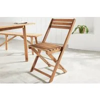 riess-ambiente Gartenstuhl BALI natur honey – Massivholz, klappbar, wetterfest, Outdoor (Einzelartikel, 1 St), klappbarer Balkonstuhl aus Massivholz – ideal für Garten & Terrasse